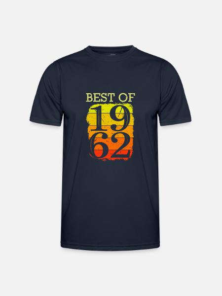 Best of 1962 Geburtstag 60 Jahre 60. Geburtstag - Männer Funktions-T-Shirt - Navy