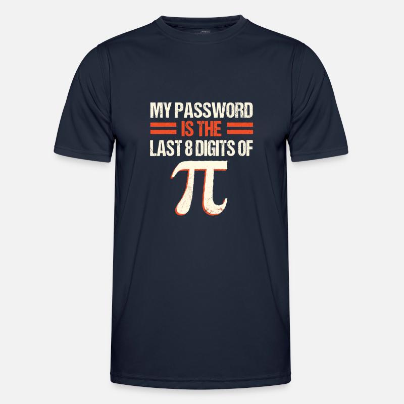 PI Math , Mathematics, 3.145 - Men's Functional T-Shirt - navy