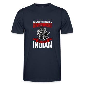 Vertrauen Sie Der Regierung - Männer Funktions-T-Shirt - Navy - Vorne - AI Model Male 178 dark (178cm)