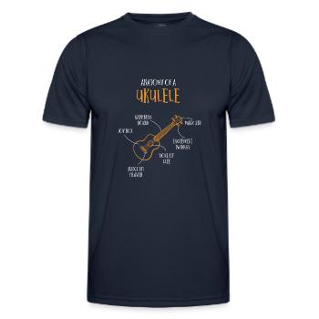 Anatomie Einer Ukulele - Männer Funktions-T-Shirt - Navy - Vorne - AI Model Male 178 dark (178cm)
