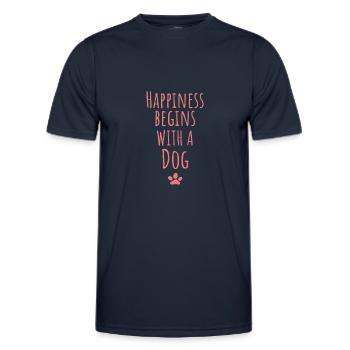 Dogs Saying - Men's Functional T-Shirt - navy - Front - AI Model Male 178 dark (178cm)