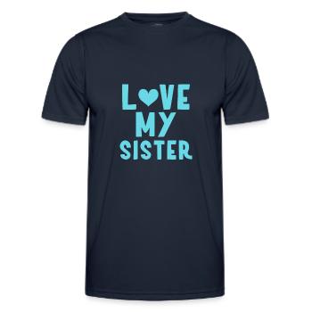 Ich meine Schwester - Männer Funktions-T-Shirt - Navy - Vorne - AI Model Male 178 dark (178cm)