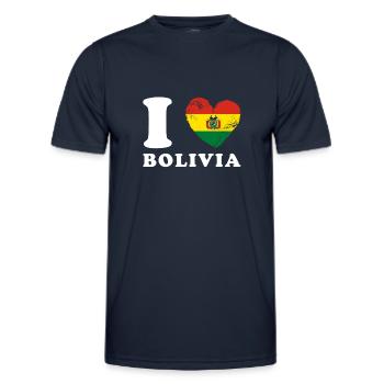 Ich liebe Bolivien - Männer Funktions-T-Shirt - Navy - Vorne - AI Model Male 178 dark (178cm)