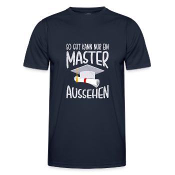 Nur ein Master kann so gut aussehen Master - Männer Funktions-T-Shirt - Navy - Vorne - AI Model Male 178 dark (178cm)