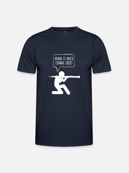Oboe Nenne es Oboe nur noch einmal - Männer Funktions-T-Shirt - Navy