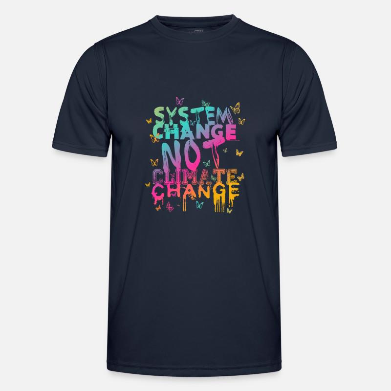 System Change - not Climate Change - Männer Funktions-T-Shirt - Navy
