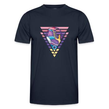 Patin à roulettes, patin à roulettes, patin à roulettes - T-shirt sport Homme - bleu marine - Devant - AI Model Male 178 dark (178cm)