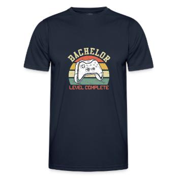 Bachelor Level Complete Bachelor - Männer Funktions-T-Shirt - Navy - Vorne - AI Model Male 178 dark (178cm)