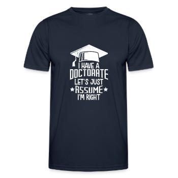 Hab einen Doktortitel 2022 Doktor Promotion - Männer Funktions-T-Shirt - Navy - Vorne - AI Model Male 178 dark (178cm)