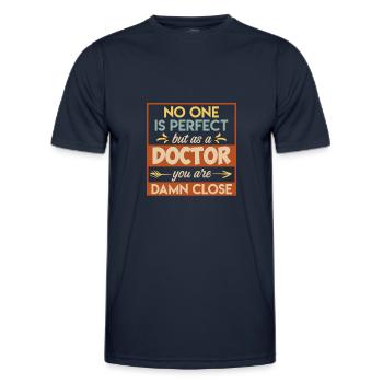 Thèse terminée Doctorat 2022 Doctorat - T-shirt sport Homme - bleu marine - Devant - AI Model Male 178 dark (178cm)