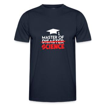 Master of Science Master's Degree Master 2022 - Men's Functional T-Shirt - navy - Front - AI Model Male 178 dark (178cm)