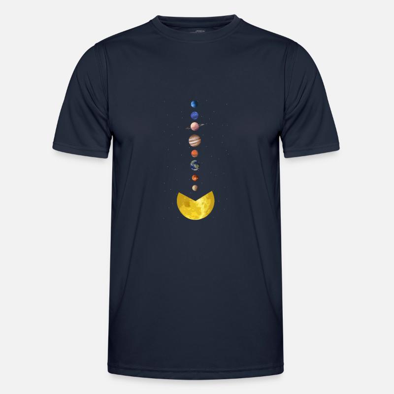 Sun-eating planets, solar system, planets - Men's Functional T-Shirt - navy