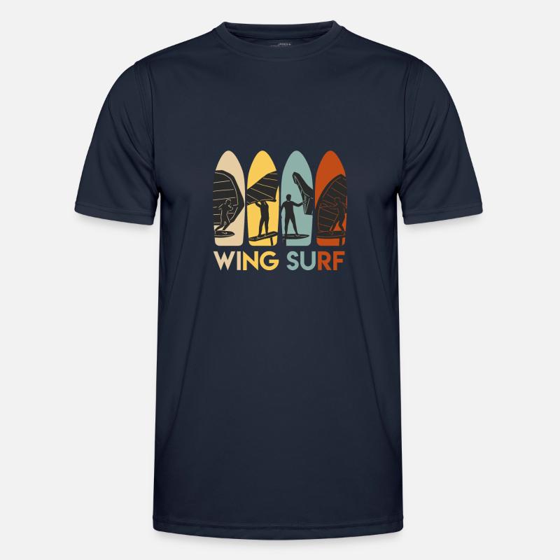 Wing Surf WIng Foil Retro Wingfoiling Männer Funktions-T-Shirt