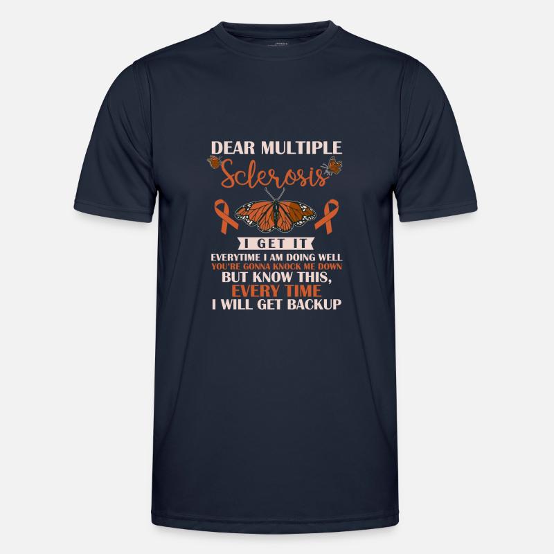 Multiple Sklerosebewusstsein, MS - Männer Funktions-T-Shirt - Navy