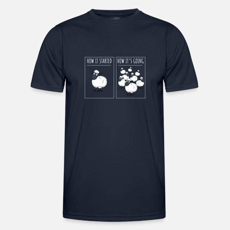 Schaafe, Schaaf, Schaafhirte, Schäfer - Männer Funktions-T-Shirt - Navy