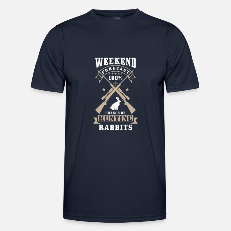 Rabbit Hunter Saying - Men's Functional T-Shirt - navy