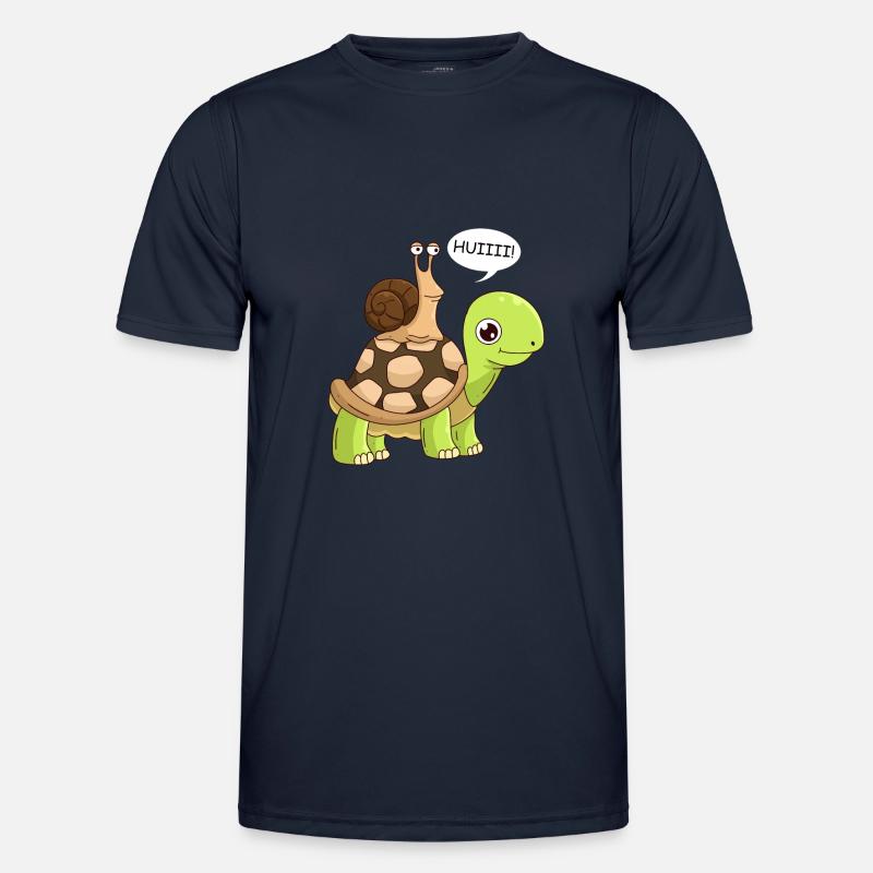 Sarcasm Speed Wheee! Snail - Men's Functional T-Shirt - navy