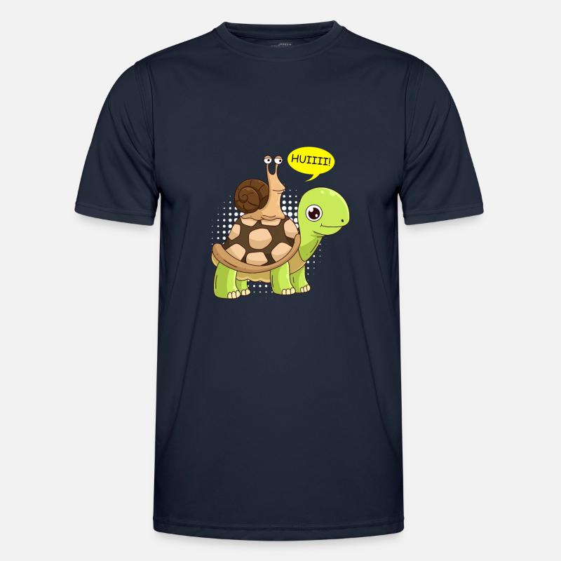 Sarcasm Speed Wheee! Snail - Men's Functional T-Shirt - navy