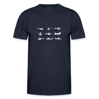 Helicopter Helicopter Models - Men's Functional T-Shirt - navy - Front - AI Model Male 178 dark (178cm)