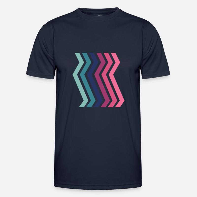 Geometrische Muster Retro Arcs Geometric Pattern Männer Funktions-T-Shirt
