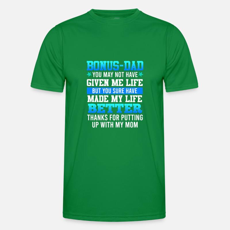 Danke Bonus-dad Stiefvater Dankbarkeit Patchwork Männer Funktions-T-Shirt