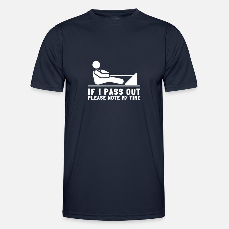 Erg Ergometer And Rowing Exercise Machine Rowing - Men's Functional T-Shirt - navy