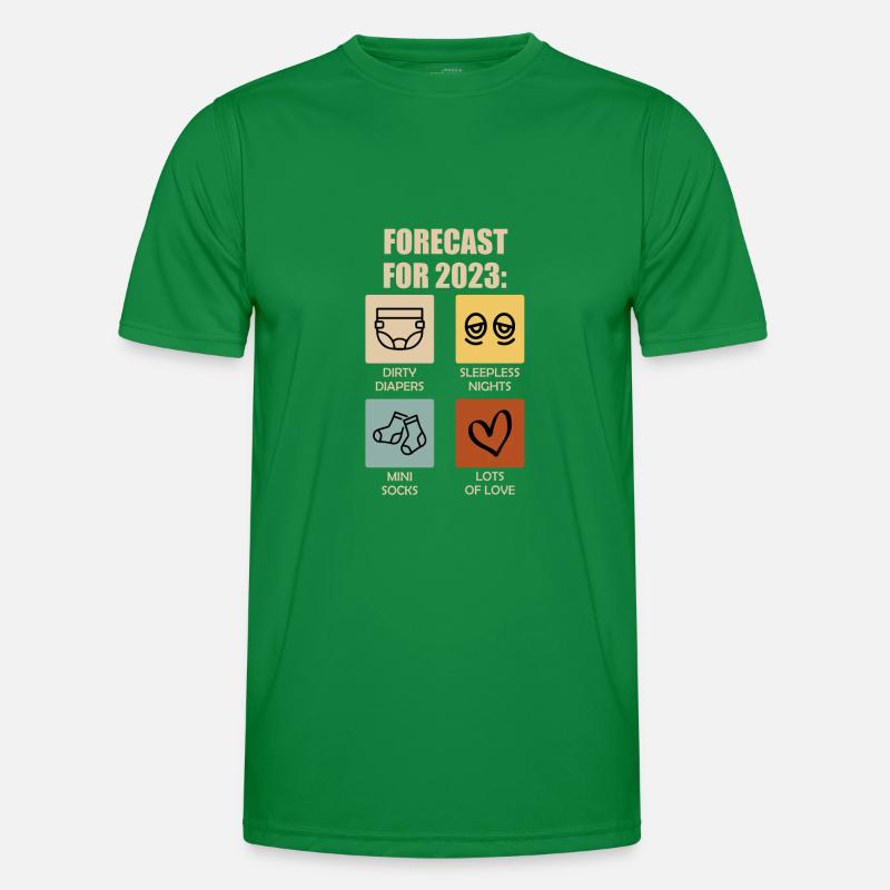 Werdende Eltern 2023 Vorhersage 2023 Männer Funktions-T-Shirt