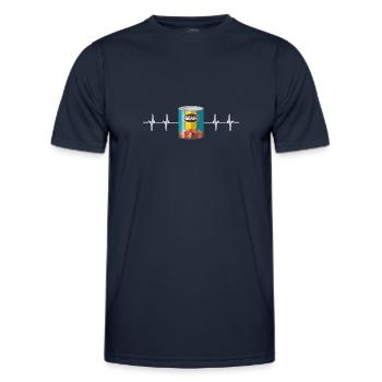 Haricots au lard Haricots en conserve et végétarien végétalien - T-shirt sport Homme - bleu marine - Devant - AI Model Male 178 dark (178cm)