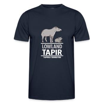 Lowland Tapire Animal Motif Tapir Family - Men's Functional T-Shirt - navy - Front - AI Model Male 178 dark (178cm)