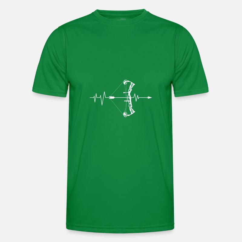 Bogenschütze Compoundbogen Herzschlag EKG Männer Funktions-T-Shirt