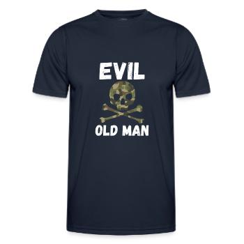 Evil old man The Evil Old Man Skull - Men's Functional T-Shirt - navy - Front - AI Model Male 178 dark (178cm)