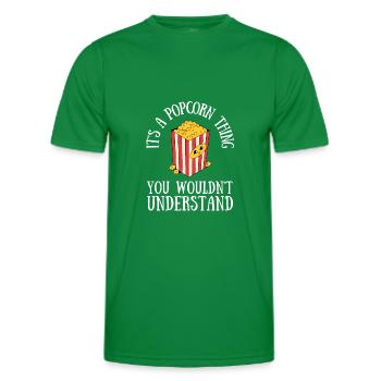 Popcorn Machine Movie Lover Cinéma Cinéma - T-shirt sport Homme - vert - Devant - AI Model Male 178 dark (178cm)
