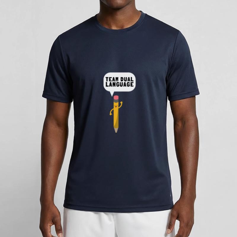 Dual Language Team Bilingue Enseignant Tuteur T-shirt sport Homme