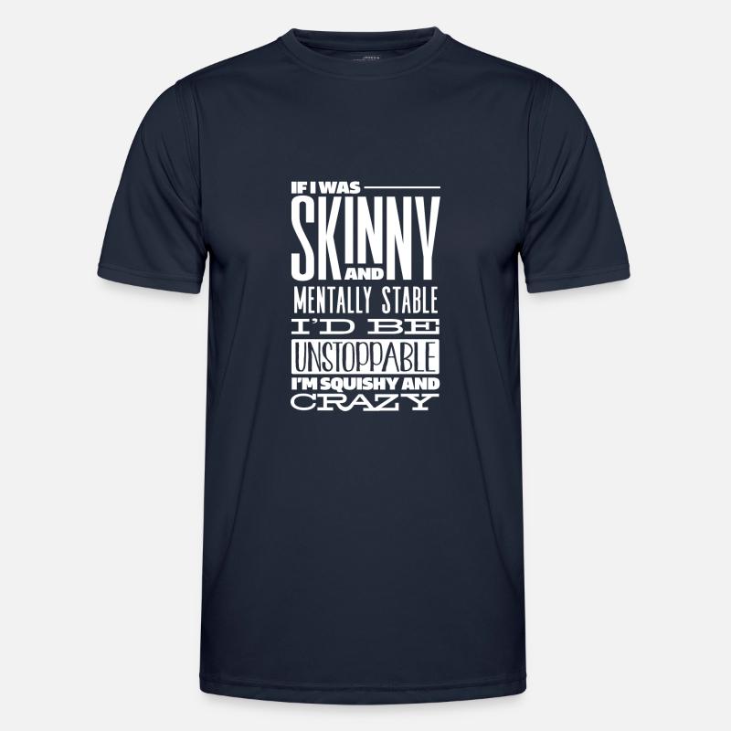 Thin and psychologically stable - Men's Functional T-Shirt - navy