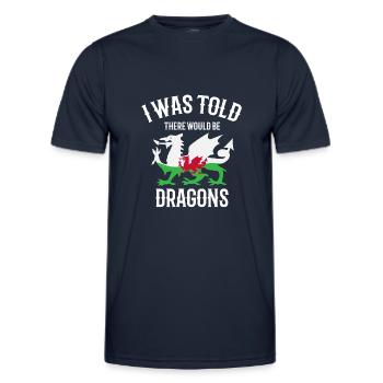 I was told that there would be dragons - Men's Functional T-Shirt - navy - Front - AI Model Male 178 dark (178cm)