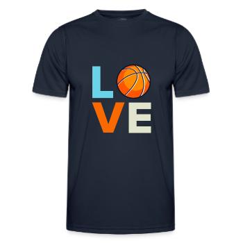 Basketball Liebe Basketballer - Männer Funktions-T-Shirt - Navy - Vorne - AI Model Male 178 dark (178cm)