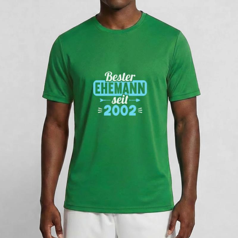 Beste Ehefrau Bester Ehemann seit 2002 Männer Funktions-T-Shirt