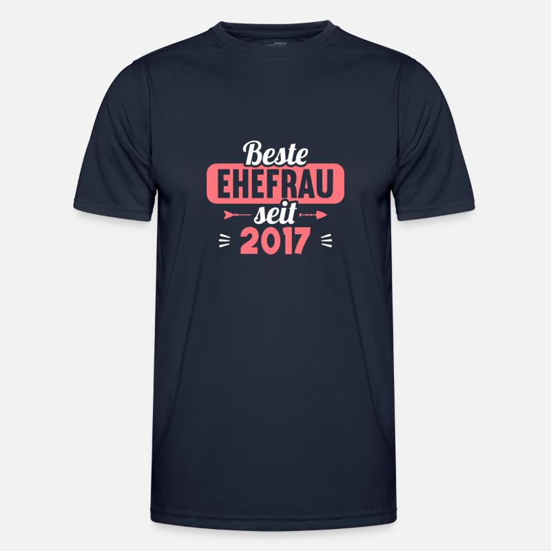 Beste Ehefrau Bester Ehemann seit 2017 Männer Funktions-T-Shirt