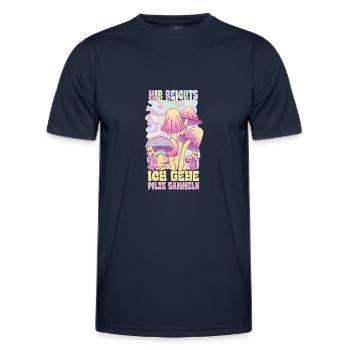 Ich Habe Genug Forest Mushroom Pink Halographie - Männer Funktions-T-Shirt - Navy - Vorne - AI Model Male 178 dark (178cm)
