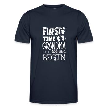 Grand-mère pour la première fois - T-shirt sport Homme - bleu marine - Devant - AI Model Male 178 dark (178cm)