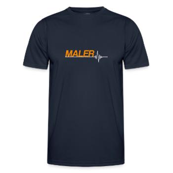 Maler - Männer Funktions-T-Shirt - Navy - Vorne - AI Model Male 178 dark (178cm)