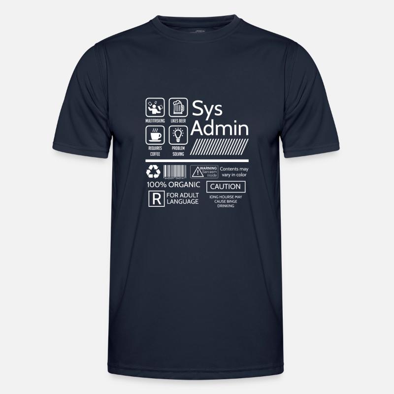Systemadministrator, Systemadministrator - Männer Funktions-T-Shirt - Navy