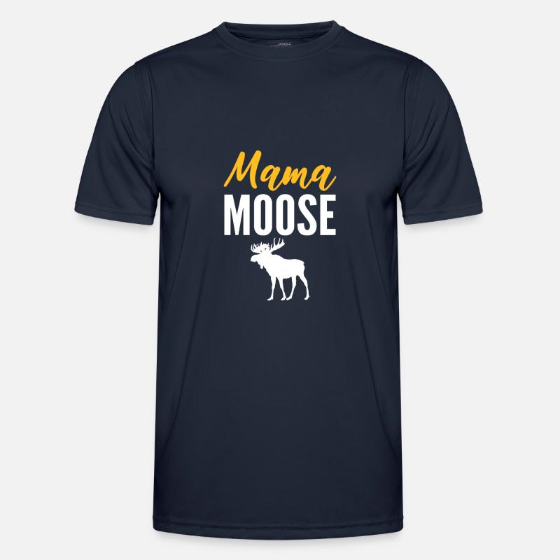 Mama Moose Liebevolle Mutter Gift - Männer Funktions-T-Shirt - Navy