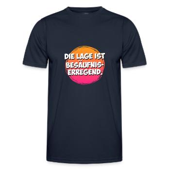 Die Lage ist Besäufnis-erregend Besaufen - Männer Funktions-T-Shirt - Navy - Vorne - AI Model Male 178 dark (178cm)