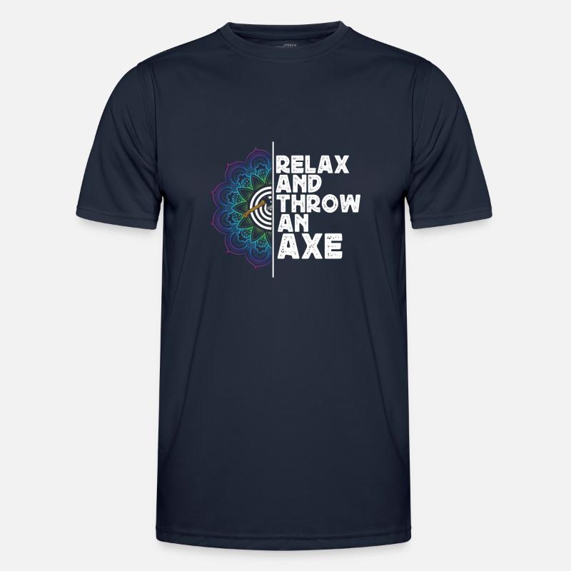 Axe Throw, Throw An Axe - Men's Functional T-Shirt - navy