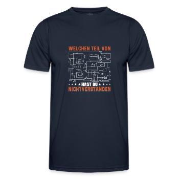 Elektriker Elektroniker Handwerker Geschenk - Männer Funktions-T-Shirt - Navy - Vorne - AI Model Male 178 dark (178cm)
