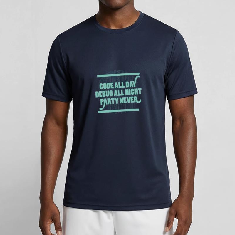 Code All Day Programmierer Hacker Computercode Männer Funktions-T-Shirt