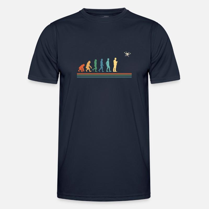 Drone aviation development, drones - Men's Functional T-Shirt - navy