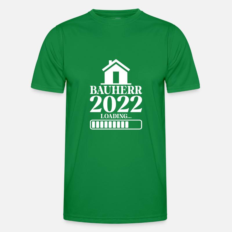 Bauherr 2022 Loading Hausbau Eigenheim Bauphase Ba Männer Funktions-T-Shirt