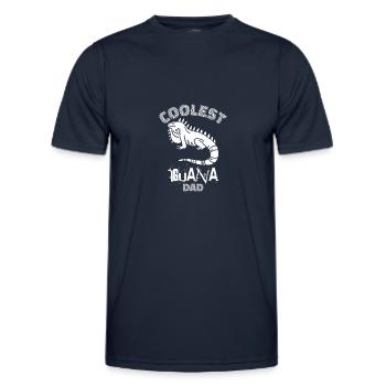 Coolste Iguana Dad Dragon Echse Geckos Reptil - Männer Funktions-T-Shirt - Navy - Vorne - AI Model Male 178 dark (178cm)